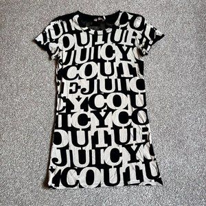 Vintage Y2K Juicy Couture T-Shirt Top Logo Spellout AOP Punk Grunge Women’s M